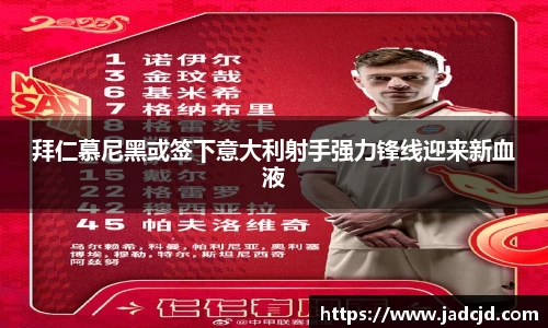 拜仁慕尼黑或签下意大利射手强力锋线迎来新血液